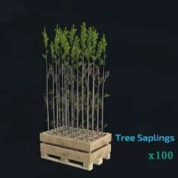 Tree Sapling Pallet (100 pieces) v1.0 FS22 FS22 Mod Free Download