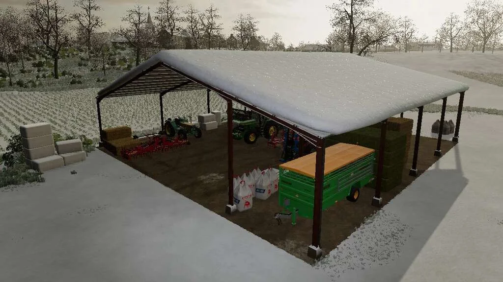 Vehicle Shelter Metal v1.0 FS22 FS22 Mod Free Download
