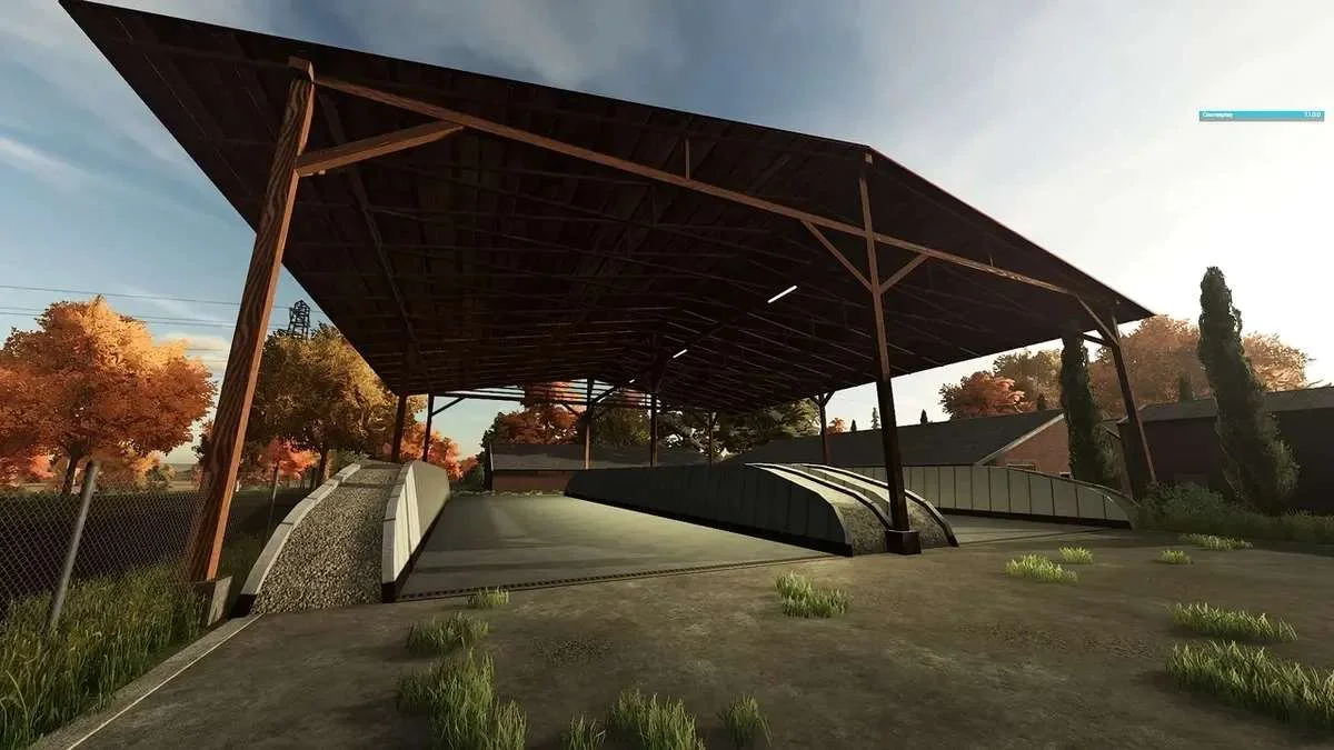 Vehicle shelter with tin roof v1.0.0.1 FS22 FS22 Mod Free Download