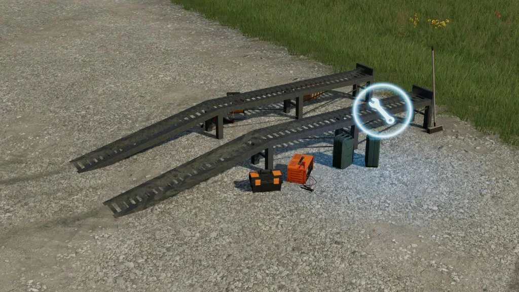 Vehicle Workshop Ramps v1.0 FS22 FS22 Mod Free Download