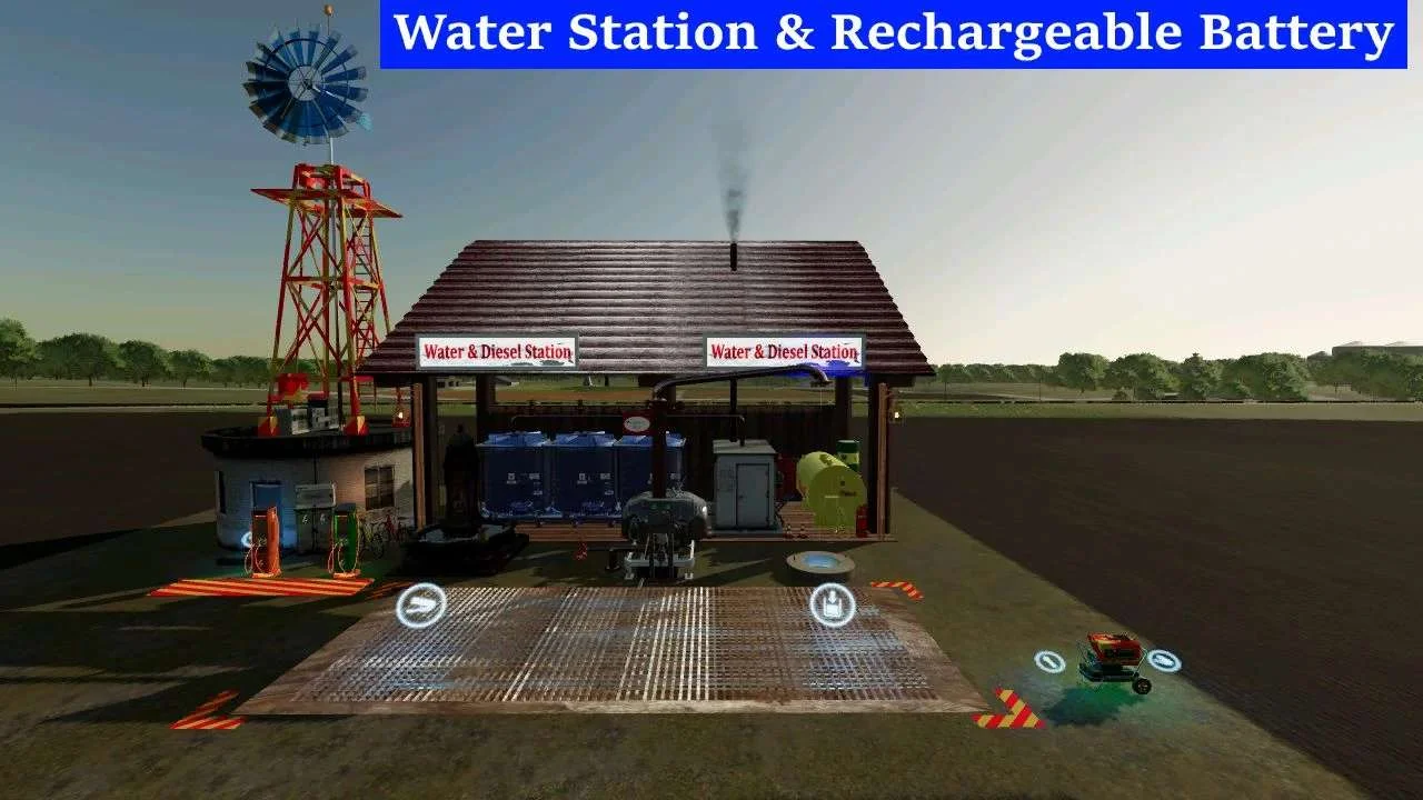 Water Station and Electric Charge BETA FS22 FS22 Mod Free Download