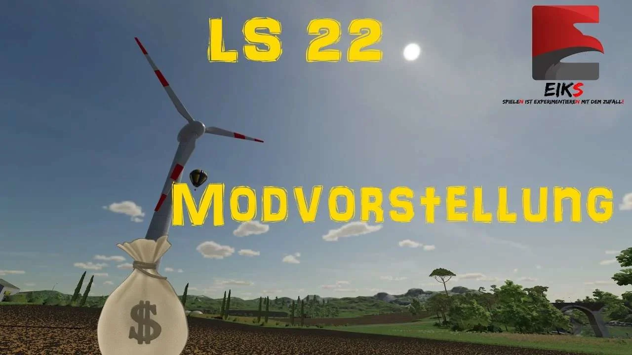 Wind turbine by Eiks v1.0 FS22 FS22 Mod Free Download