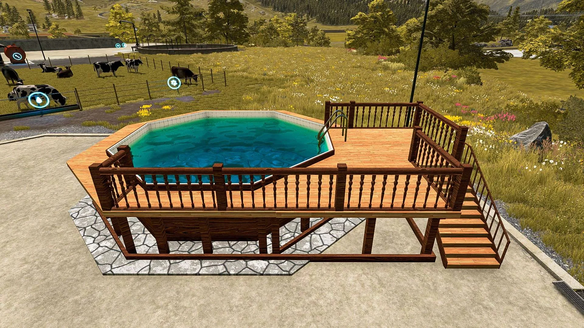Wooden Pool Deck V1.0 FS22