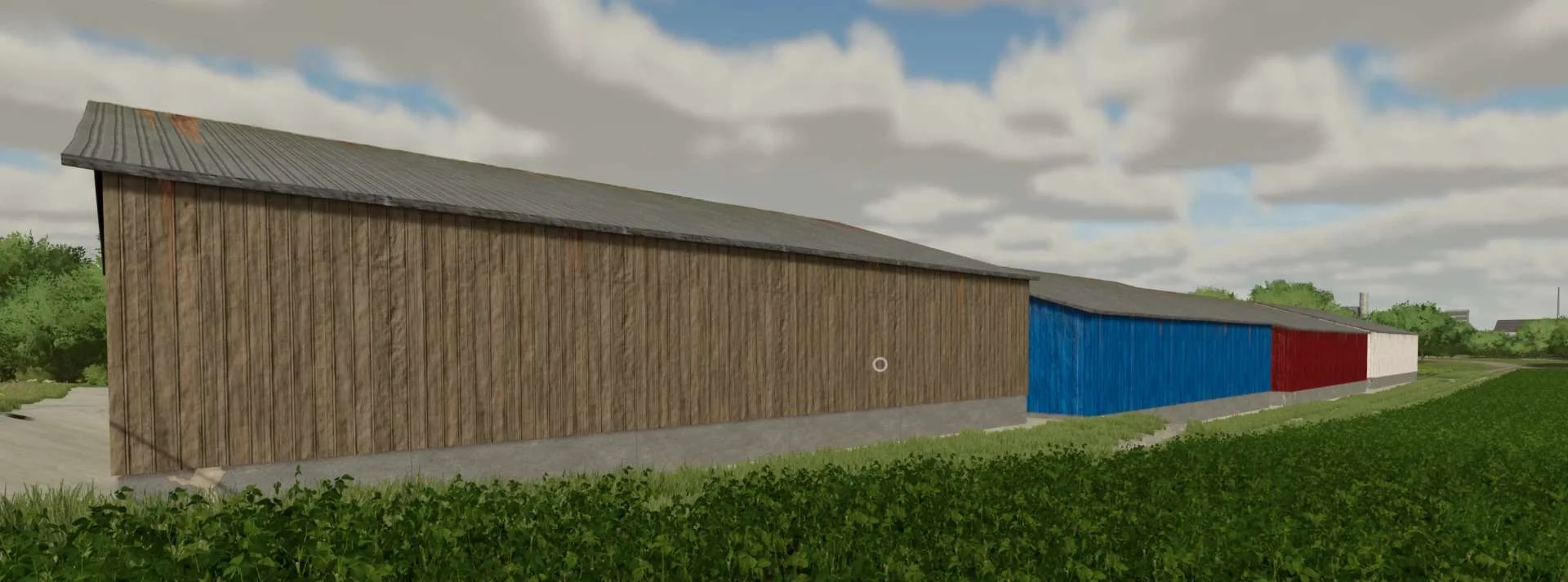 Wooden Shed (Red, blue, white and brown) v1.0 FS22 FS22 Mod Free Download
