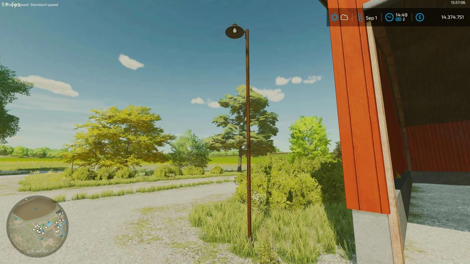 Woodenpole Lamp v1.0 FS22 FS22 Mod Free Download