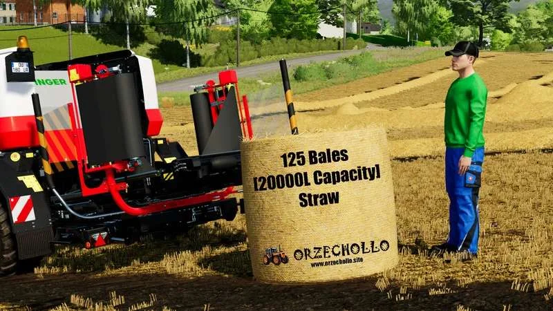 125 Round Bales STRAW Capacity 20000L v1.0 FS22 FS22 Mod Free Download