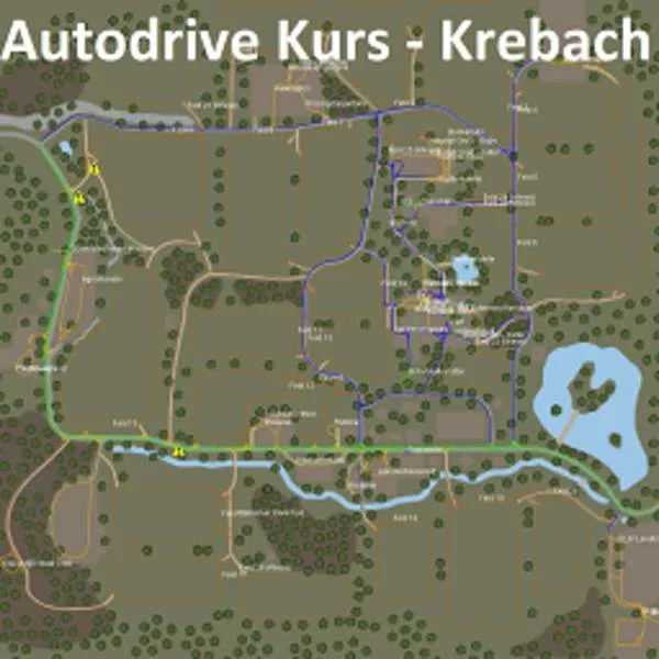 Autodrive course Krebach v1.0 FS22 FS22 Mod Free Download
