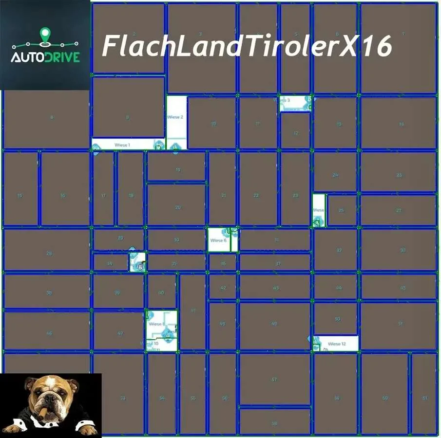 AutoDrive courses FlachLandTirolerX16 v1.0 FS22 FS22 Mod Free Download