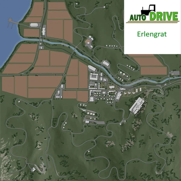 Autodrive route network Erlrngrat V1.1 FS22 FS22 Mod Free Download