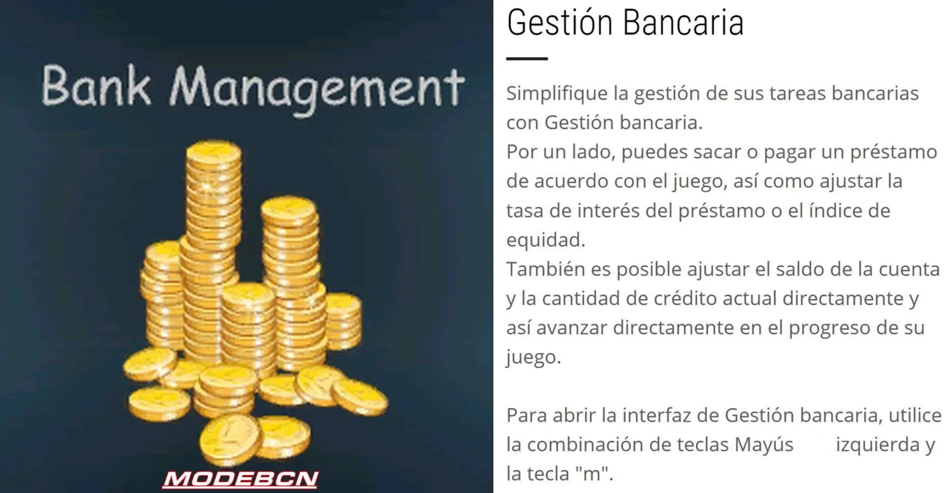 Bank Management VERSIÓN EN ESPAÑOL V1.0.2 FS22 FS22 Mod Free Download