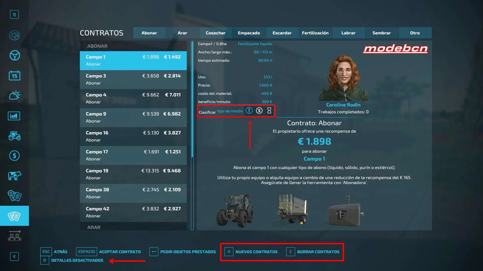 Better Contracts ESPANOL V1.2.7.9 FS22