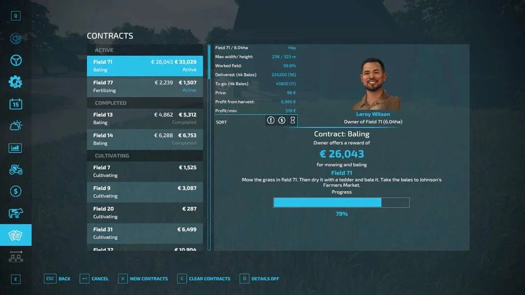 Better Contracts v1.2.0.2 FS22 FS22 Mod Free Download