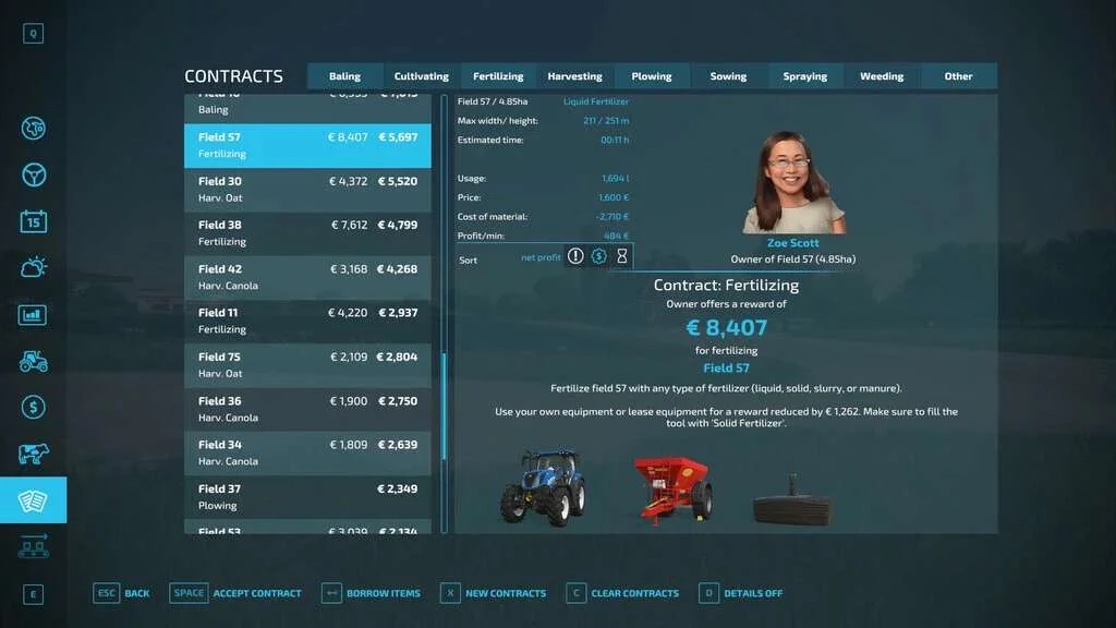 Better Contracts v1.2.4.2 FS22 FS22 Mod Free Download
