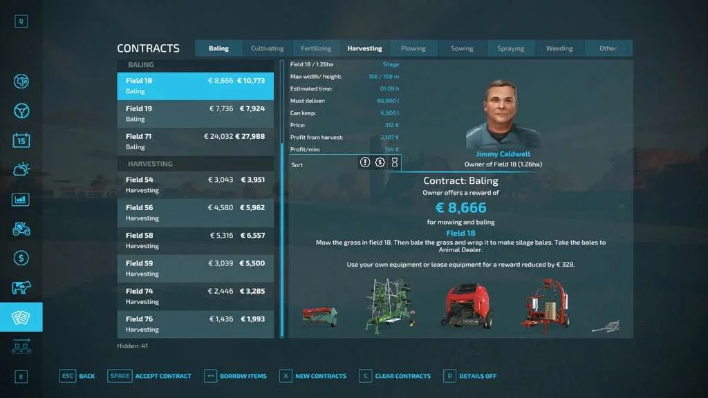 Better Contracts v1.2.4.4 FS22 FS22 Mod Free Download