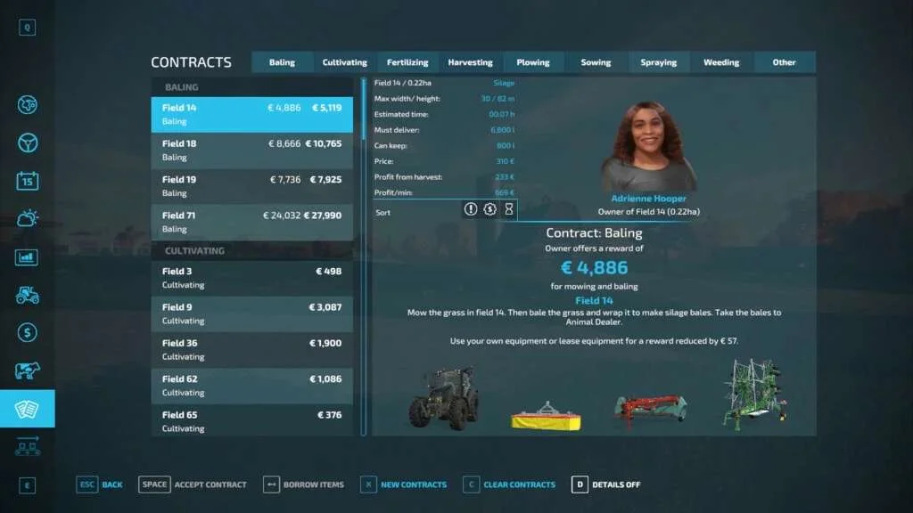Better Contracts v1.2.6 FS22 FS22 Mod Free Download