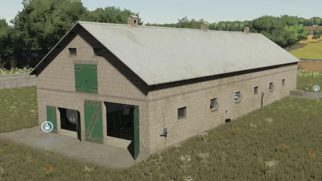 Big White Cow Barn v1.1.0.1 FS22 FS22 Mod Free Download