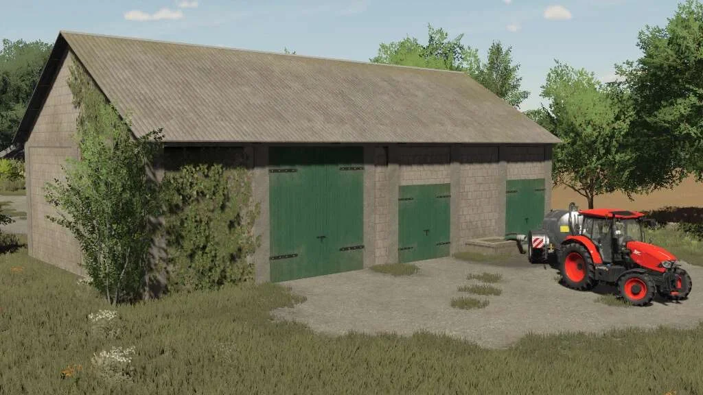 Big White Cow Barn v1.1 FS22 FS22 Mod Free Download