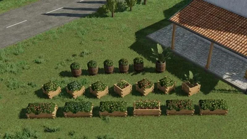 Blumen Deko Pack v1.0 FS22 FS22 Mod Free Download