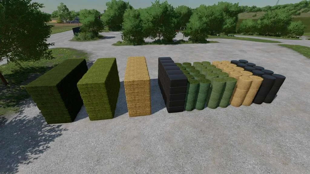 Buyable Large Stack Of Bales v1.0 FS22 FS22 Mod Free Download