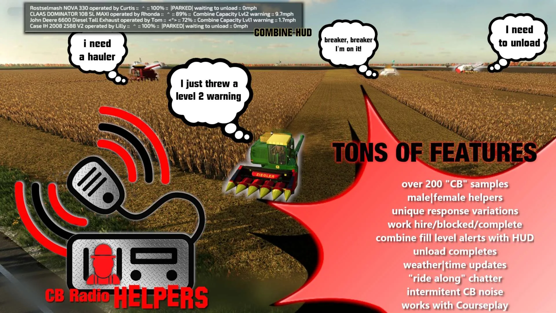 CB Radio Helper v1.0.0.1 FS22 FS22 Mod Free Download