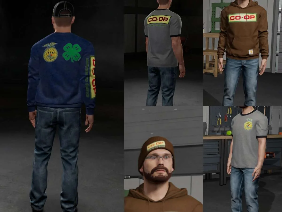 Co-op themed clothing pack v1.0 FS22