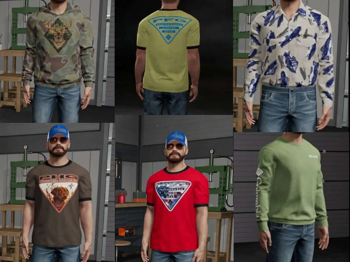 Columbia themed clothing pack v1.0 FS22
