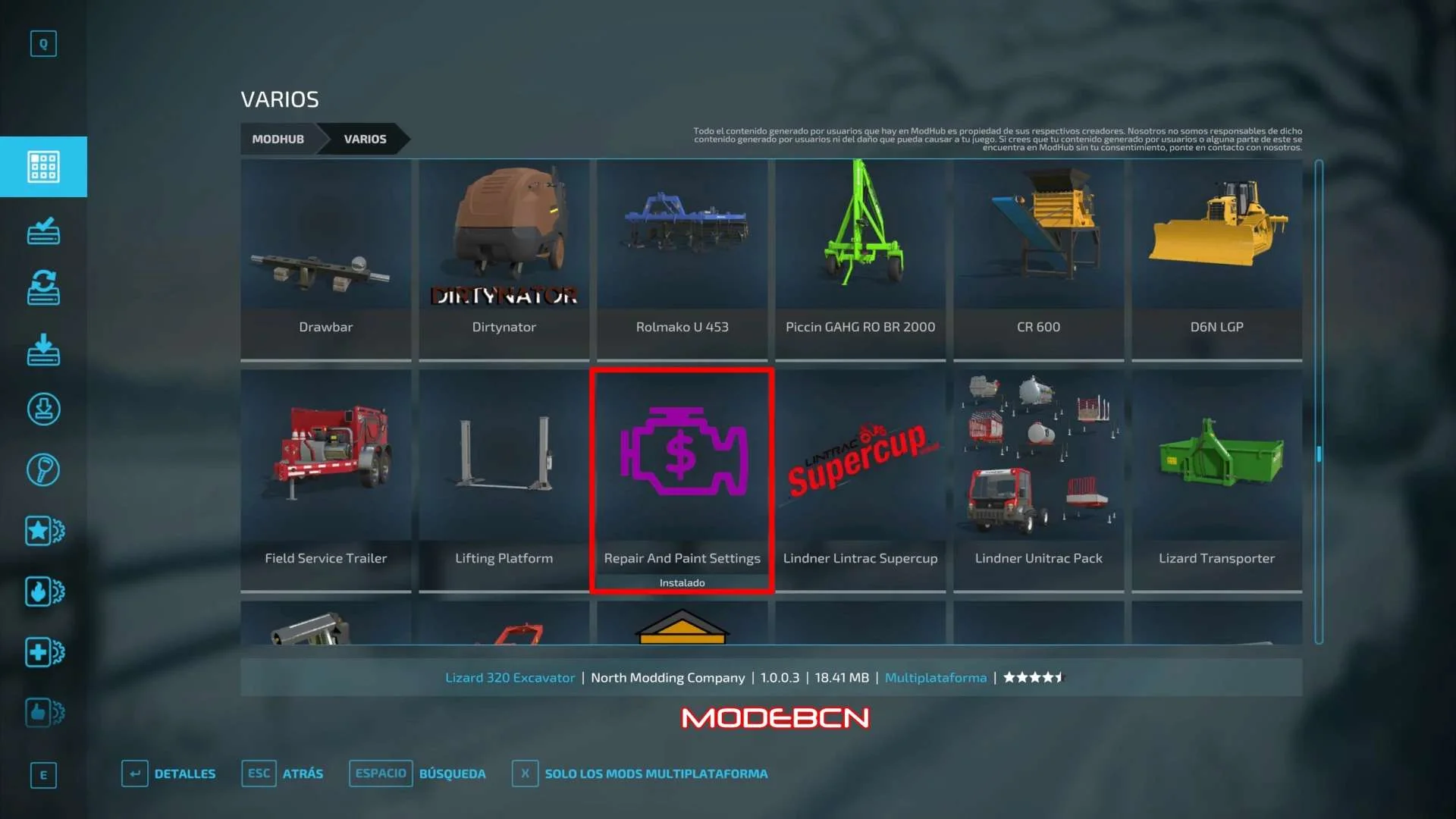 Configure Maintenance ESPANOL V1.1.0.1 FS22 FS22 Mod Free Download
