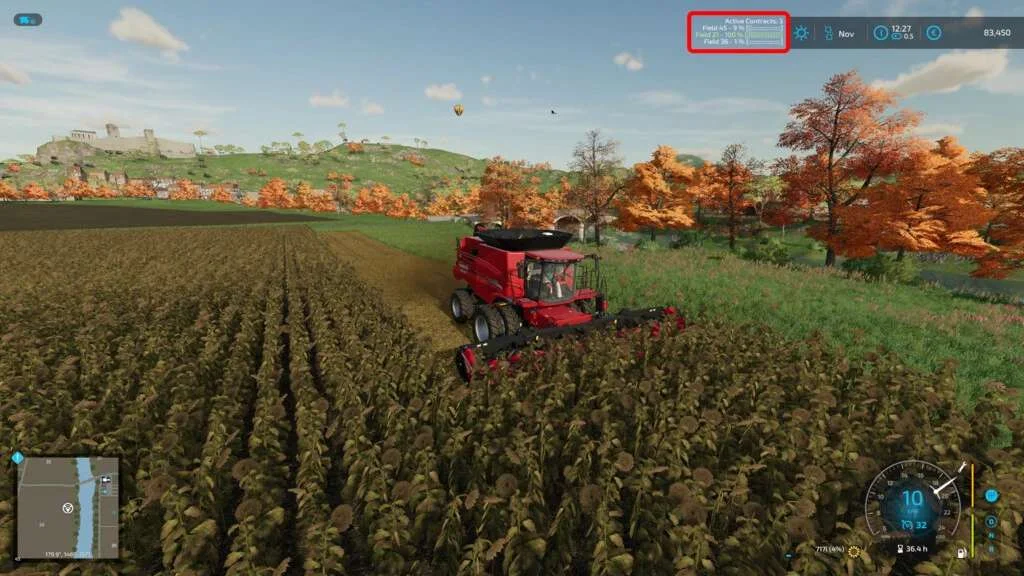 Contract HUD v1.0 FS22 FS22 Mod Free Download