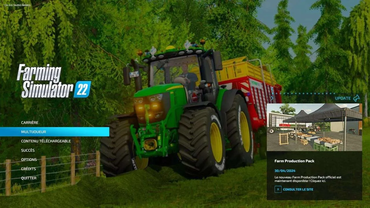 Custom game background (John Deere) v1.0 FS22