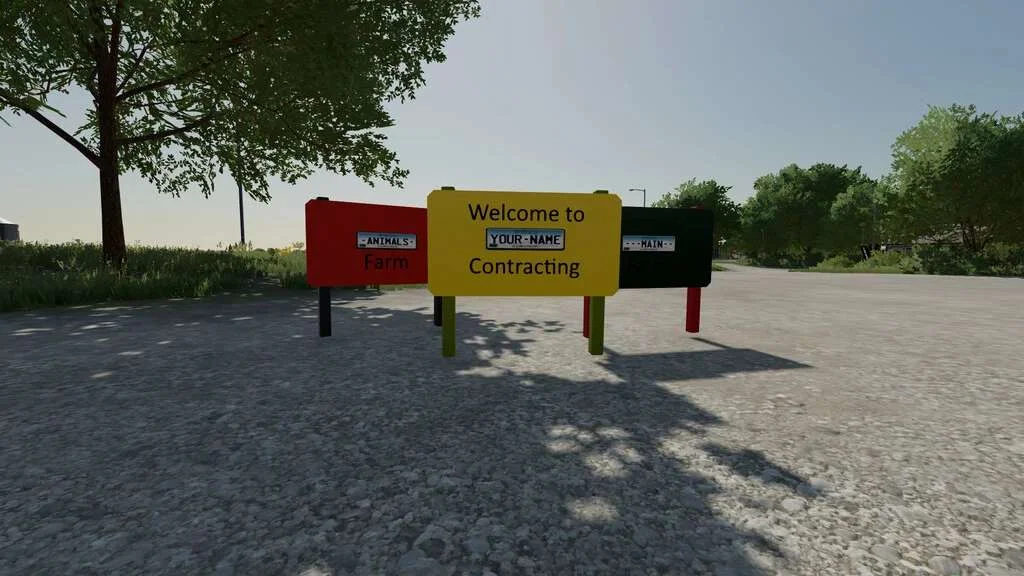 Customizable Farm Sign v1.0 FS22 FS22 Mod Free Download