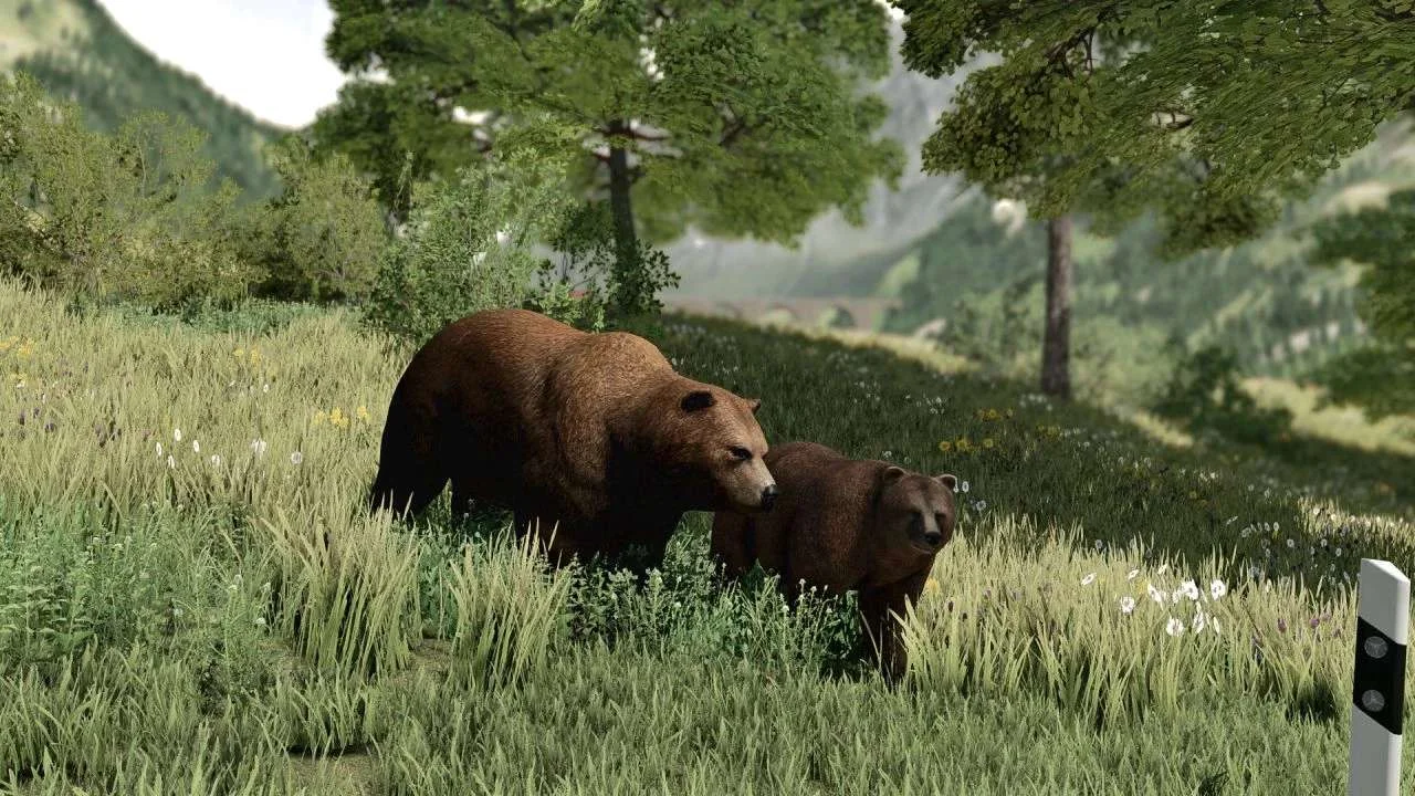 Decorative Placeable Grizzly Bears Pack v1.0 FS22 FS22 Mod Free Download