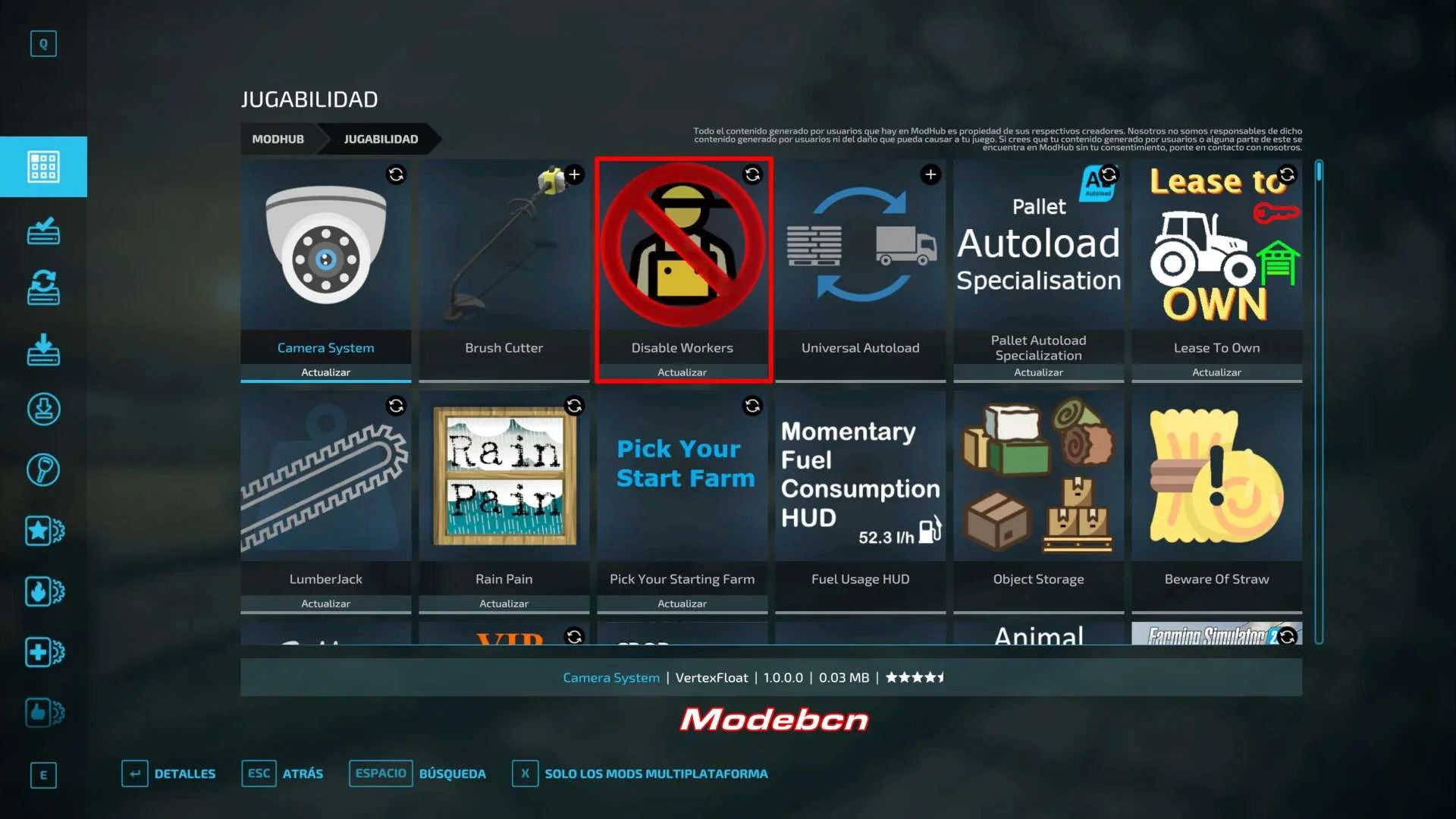 Disable Workers ESPANOL V1.1 FS22 FS22 Mod Free Download