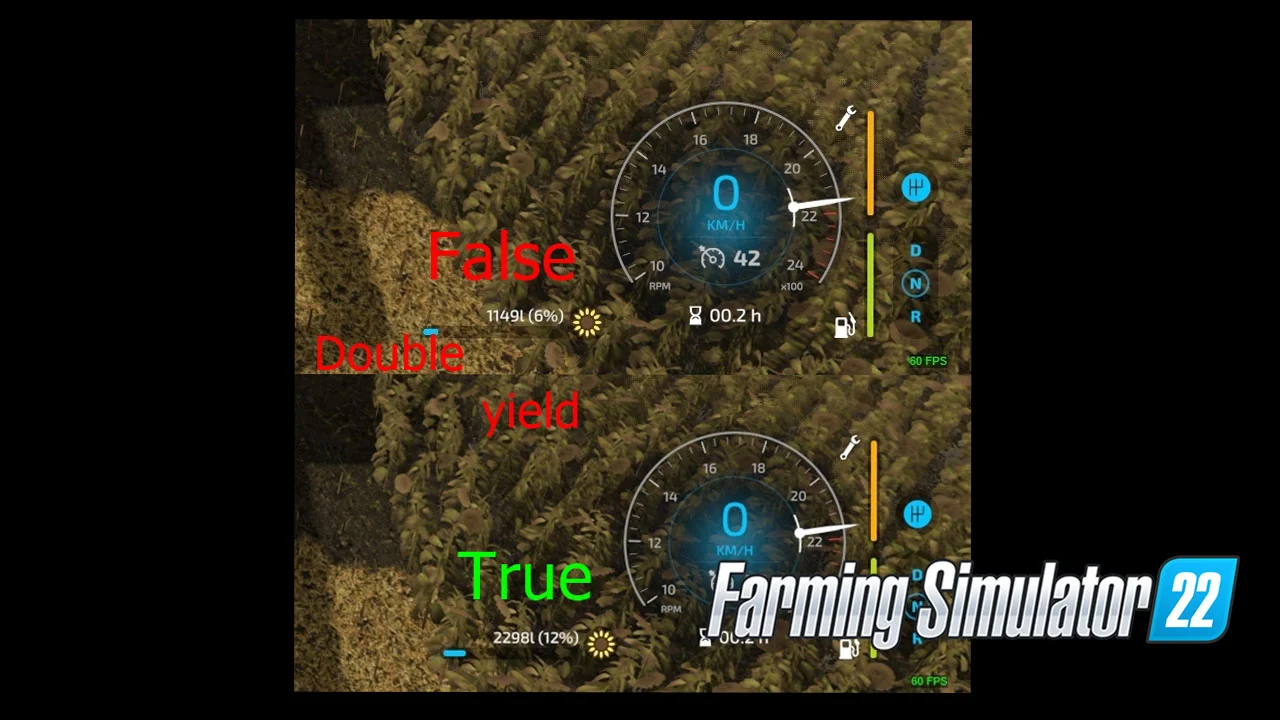 Double yield V1.0 FS22 FS22 Mod Free Download