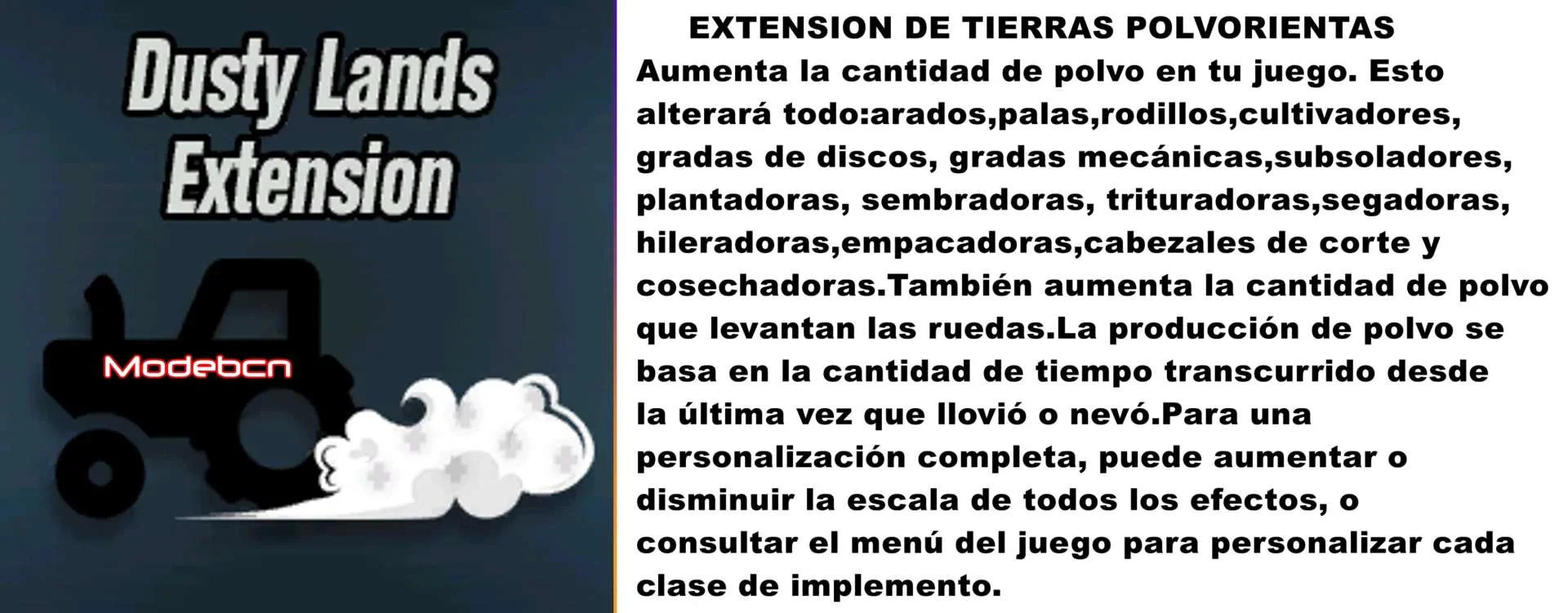 Dusty Lands Extension ESPANOL v1.0 FS22 FS22 Mod Free Download