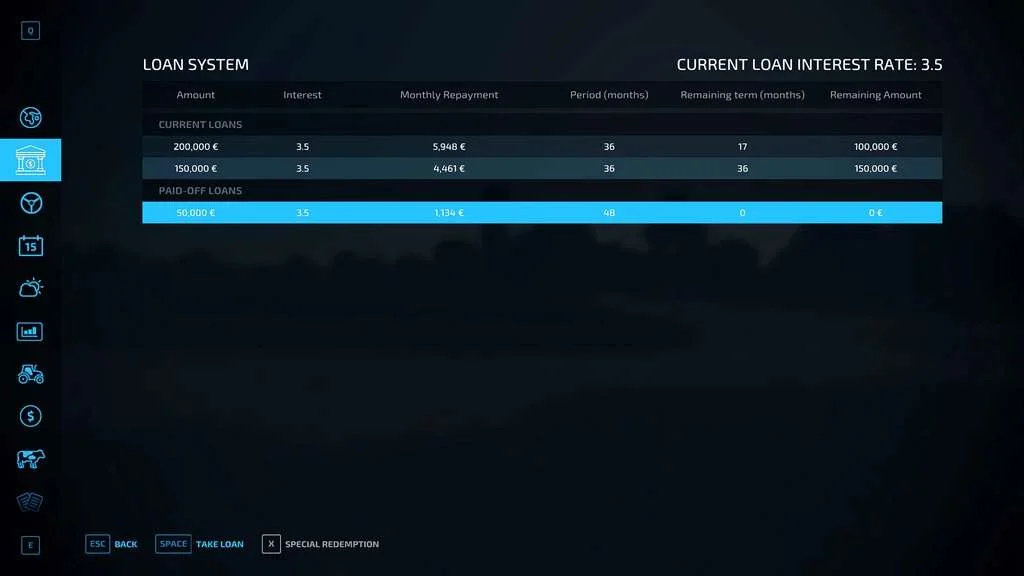 Enhanced Loan System v1.0 FS22 FS22 Mod Free Download