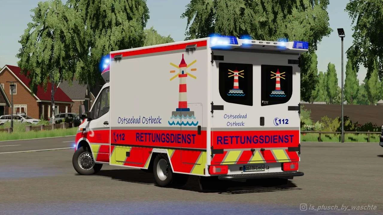 Fahrtec-RTW Rettungsdienst Ostbeck Skin v1.0 FS22