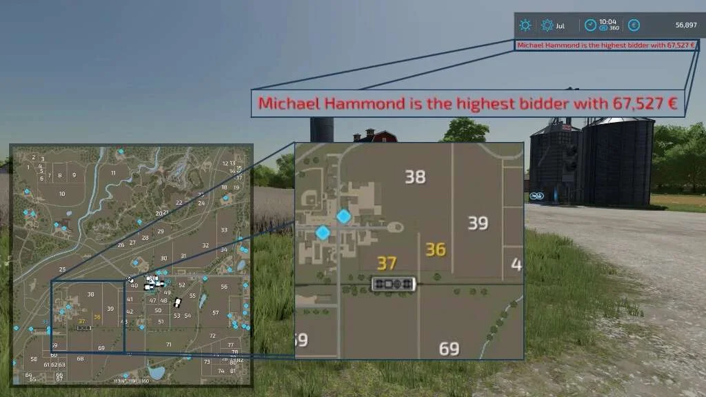 Farmland Auctions v1.0 FS22 FS22 Mod Free Download