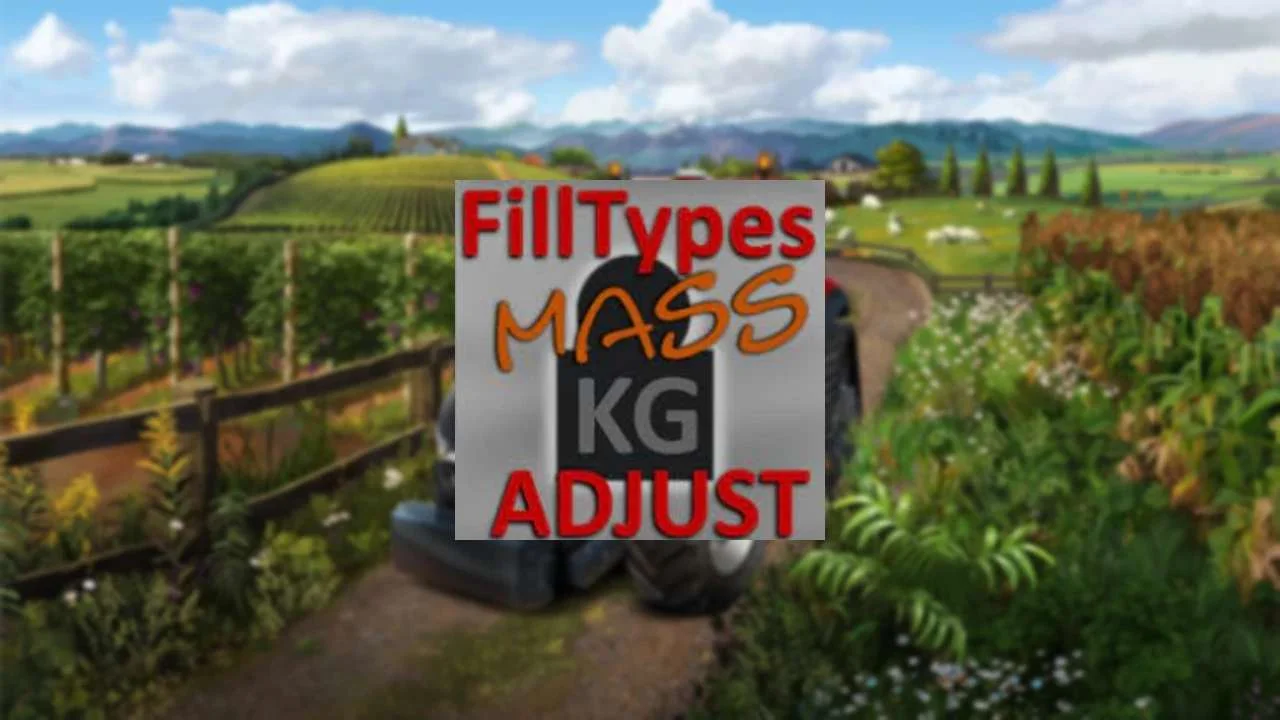 Filltype Mass Adjustment v0.2 FS22 FS22 Mod Free Download