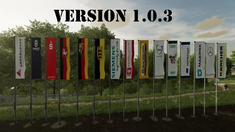 Flag set V1.0.3 FS22 FS22 Mod Free Download