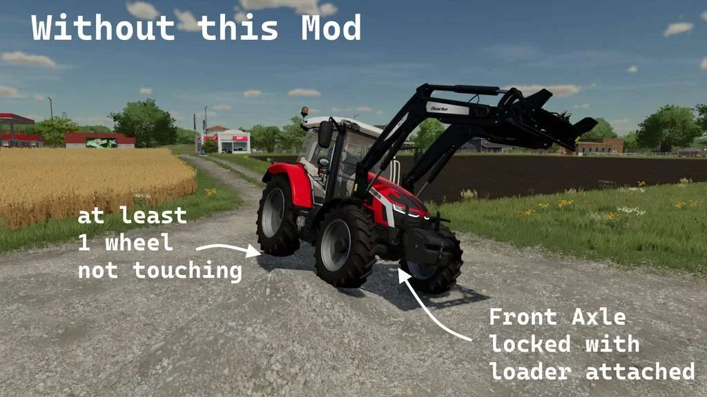 Frontloader Axle Lock Remover v1.0 FS22 FS22 Mod Free Download