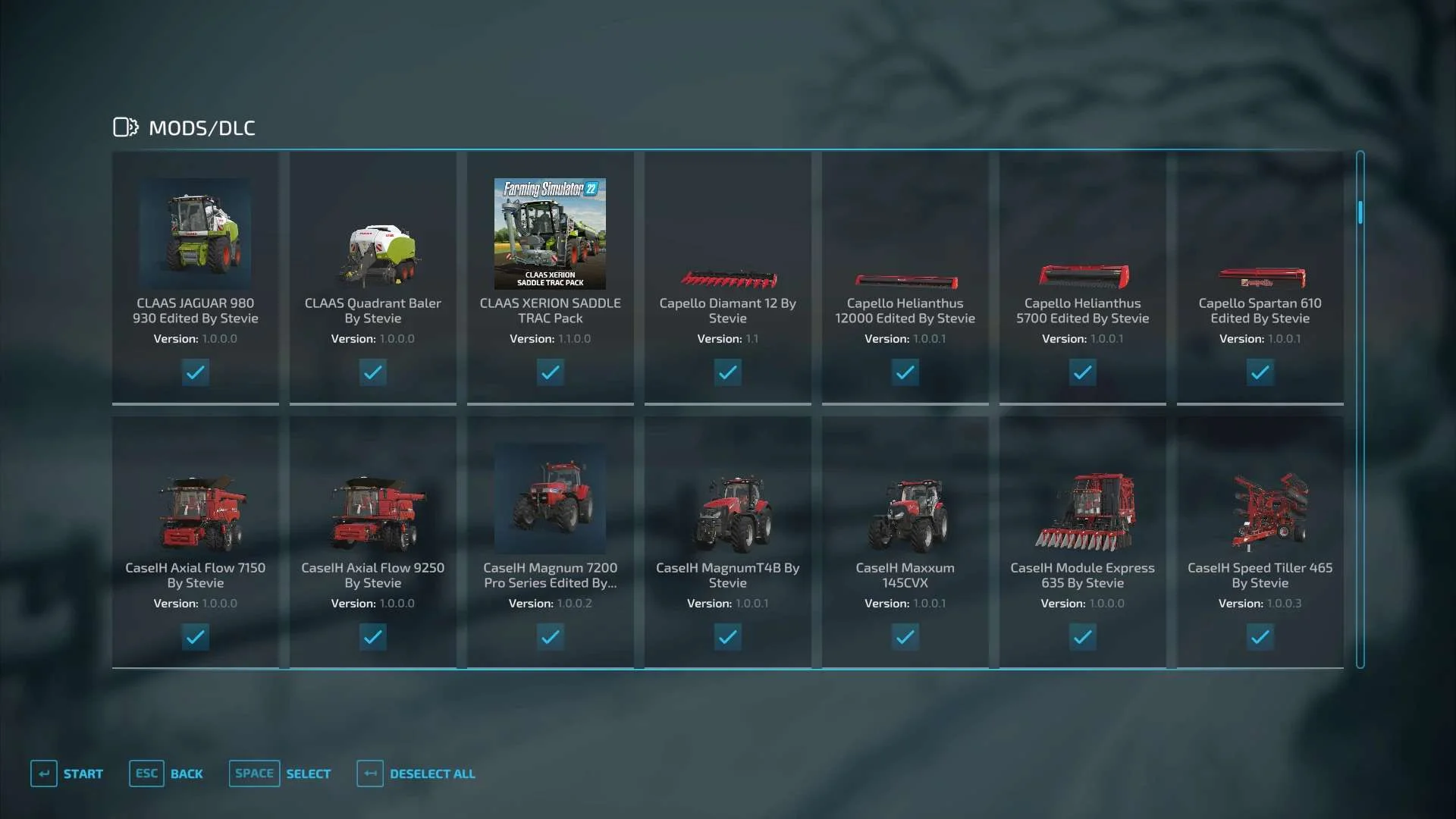 Full Mod List ModPack By Stevie FS22 FS22 Mod Free Download
