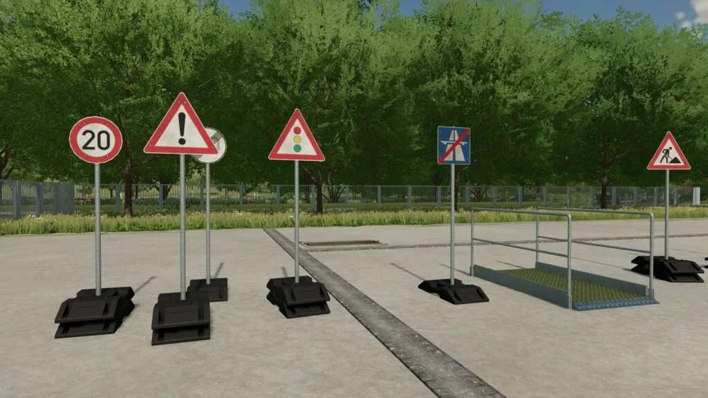 German Road Signs v1.0 FS22 FS22 Mod Free Download