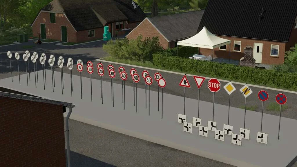 German Traffic Signs (Prefab) v1.0.0.1 FS22