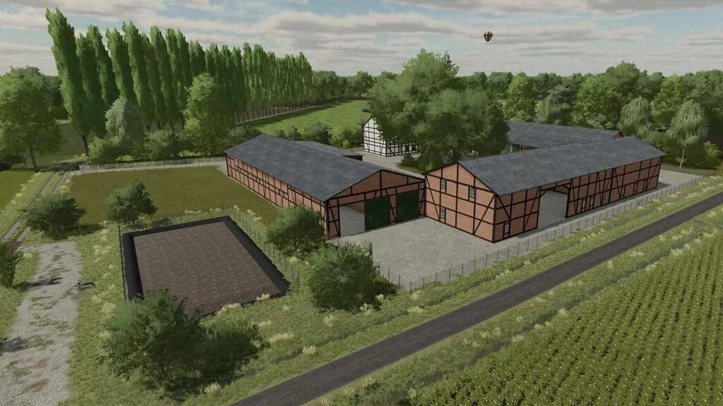 Half-Timbered Farm Buildings v1.0 FS22 FS22 Mod Free Download