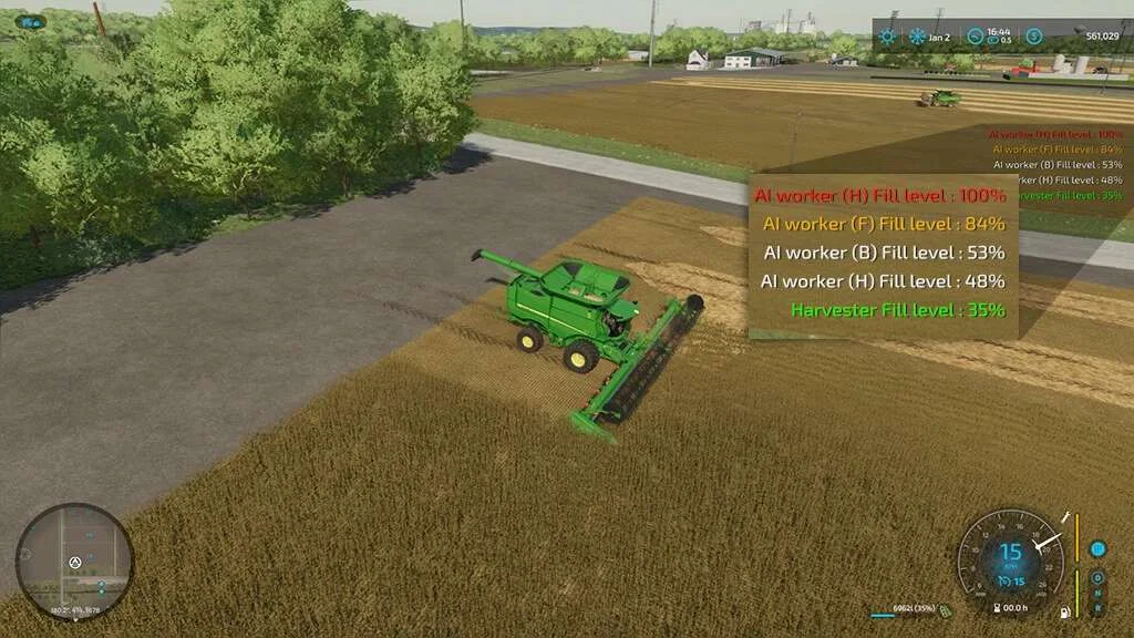 Harvester Fill Monitor v1.0 FS22 FS22 Mod Free Download
