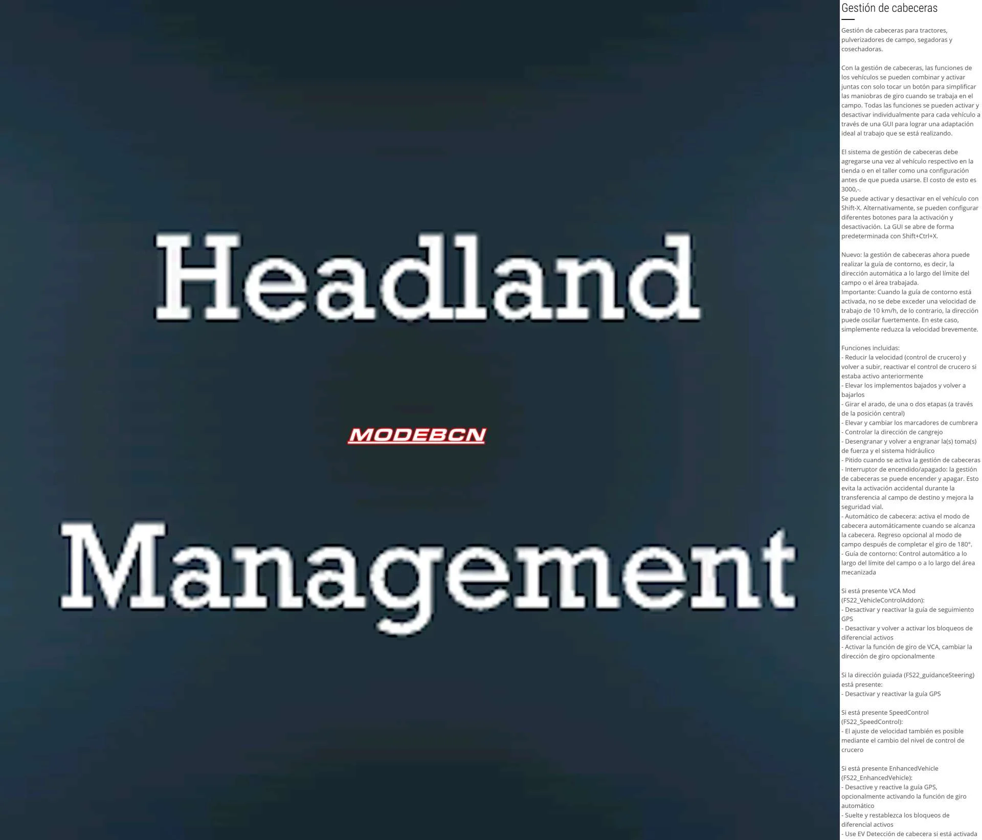 Head land Management ESPANOL V2.3.1 FS22
