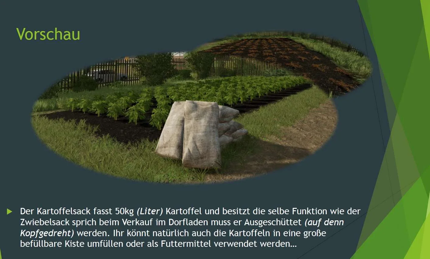 Hof Bergmann allotment planting potatoes v1.0.1 FS22 FS22 Mod Free Download