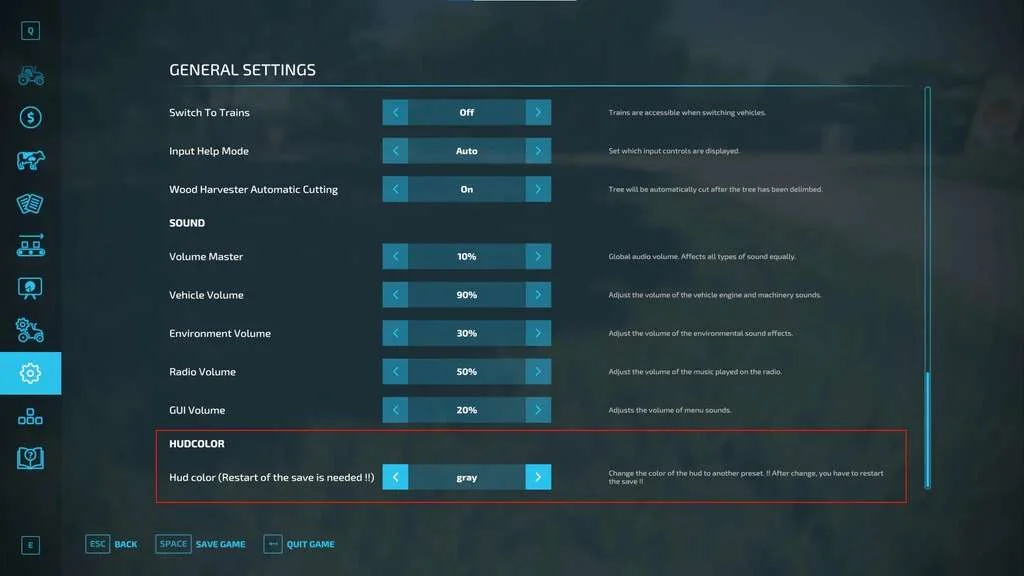 Hud Color v1.0.0.1 FS22
