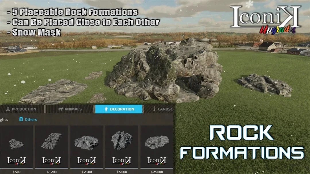 Iconik Rock Formations v1.0 FS22 FS22 Mod Free Download
