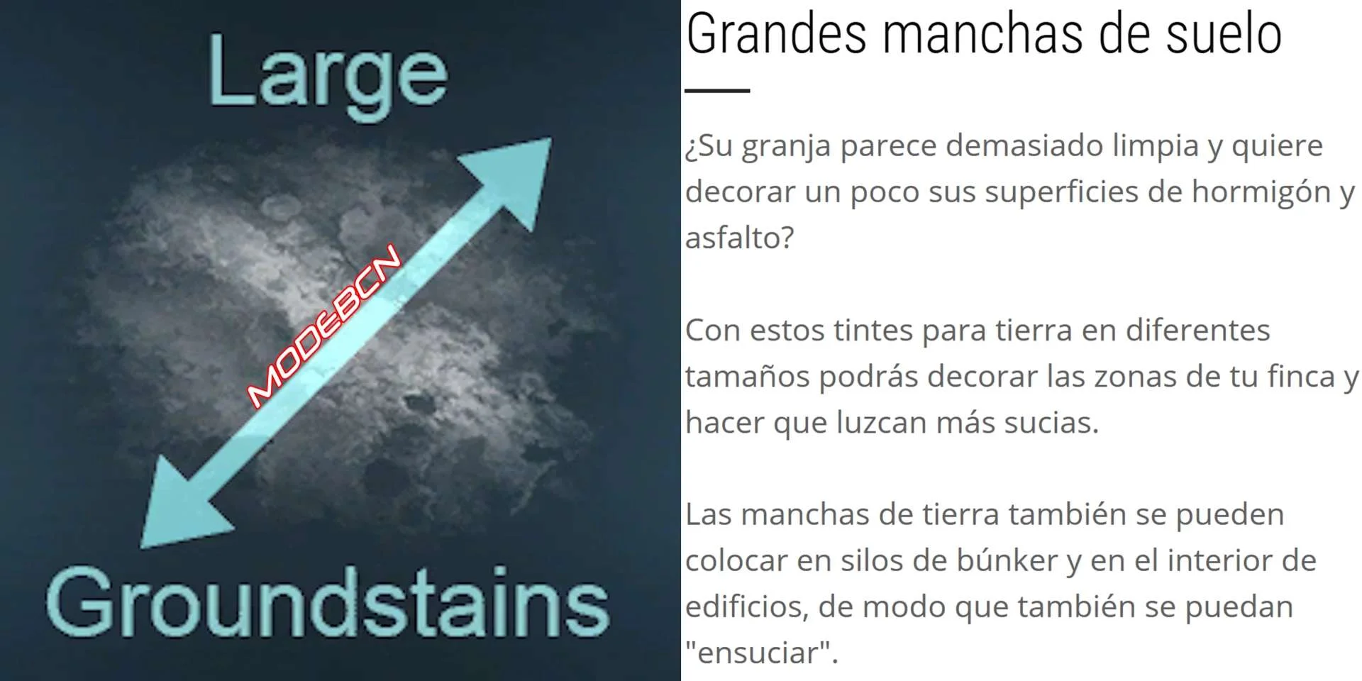 Large Ground Stains ESPANOL v1.0.0.1 FS22